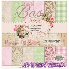 Дизайнерско блокче 12x12"- Basic House Of roses 12 л. двустр