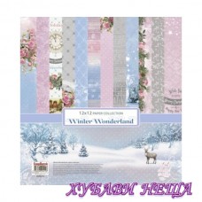 Дизайнерско блокче 12x12"- Winter Wonderland 14 листа
