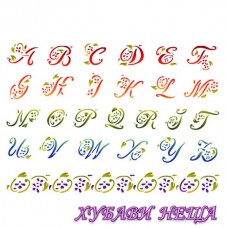 Шаблон за релеф 30 x 44 см Floral alphabet